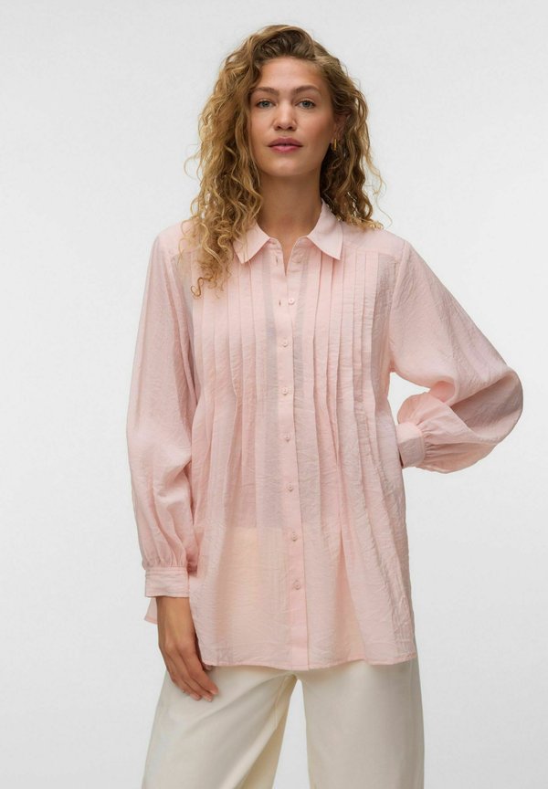 Vero Moda VMMATHILDA - Button-down blouse - pink dogwood