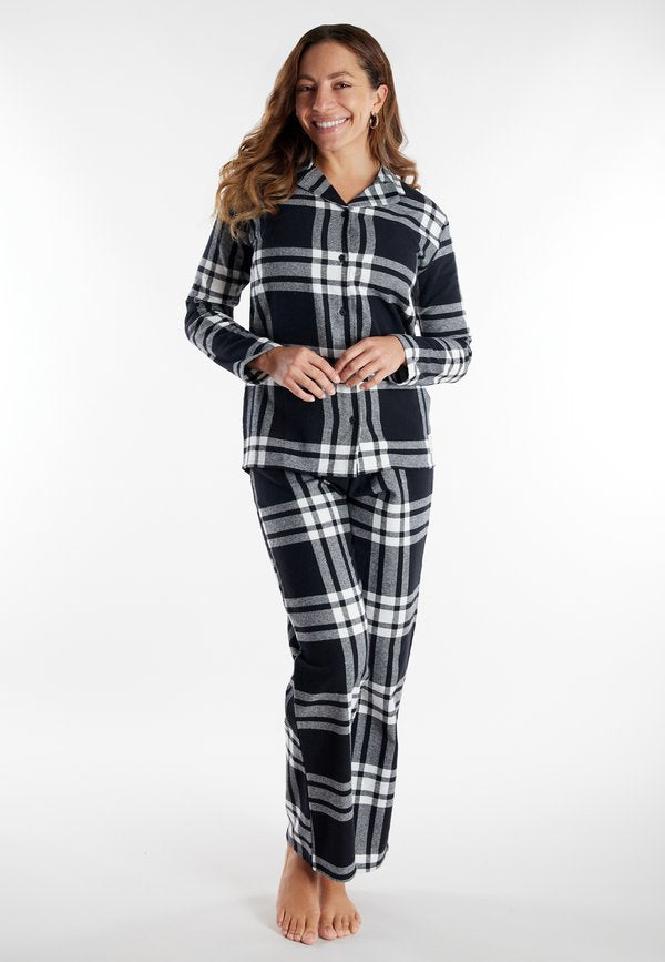 TOM TAILOR Pyjama set - grau dunkel karo