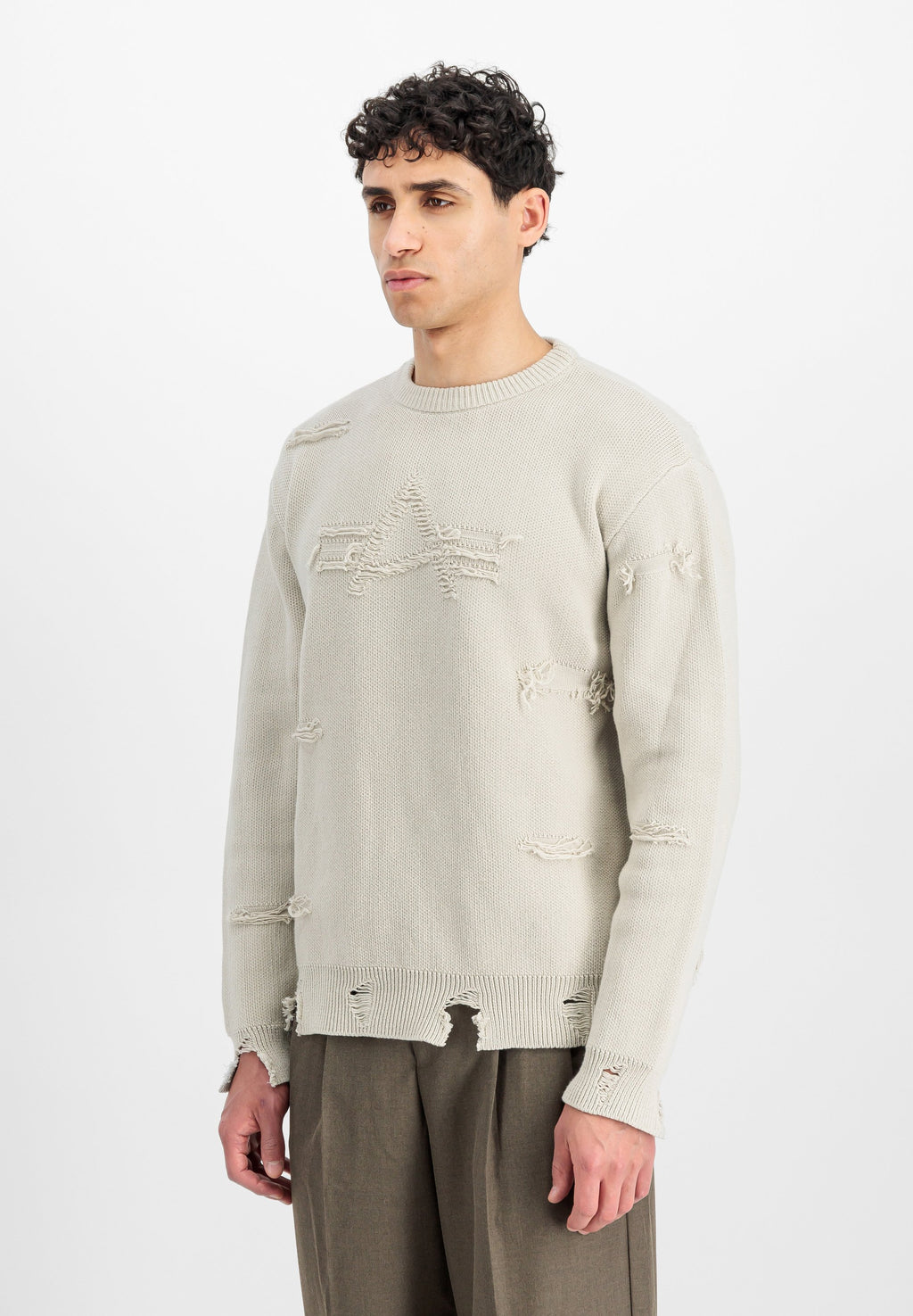 Alpha Industries DISTRESSED LOGO PULLOVER