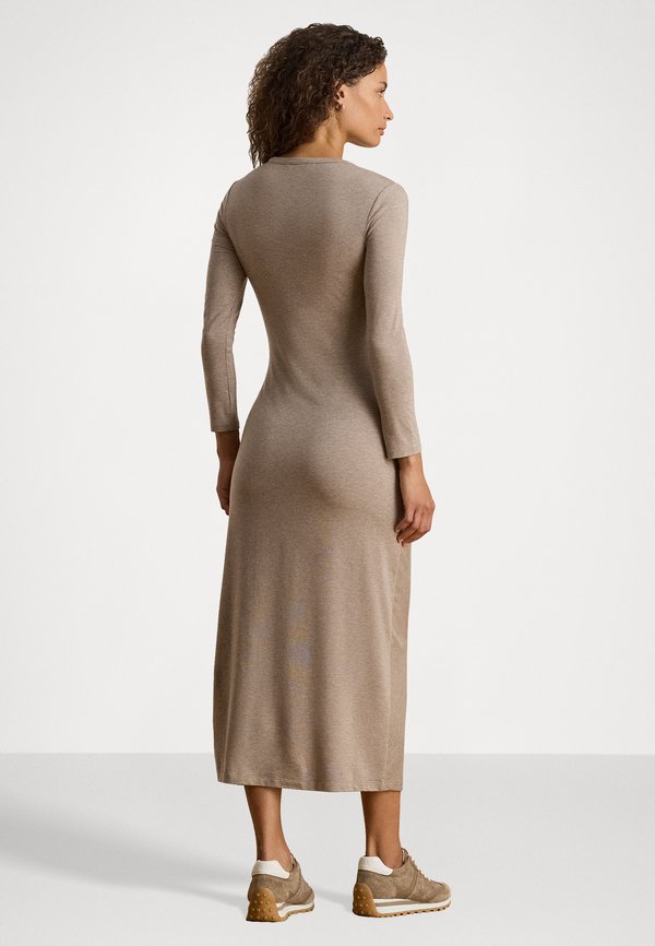 Lauren Ralph Lauren TIE FRONT STRETCH JERSEY MIDI DRESS
