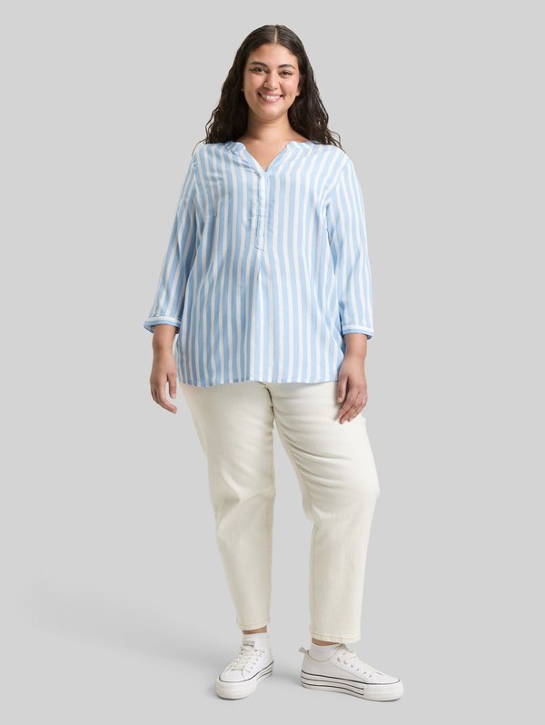 TOM TAILOR Blouse - bleu/white