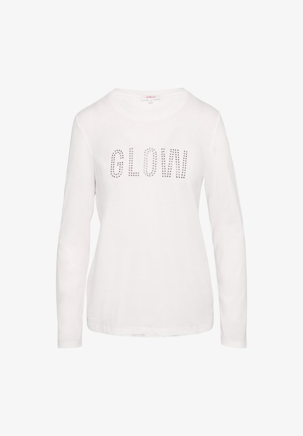 s.Oliver MIT FRONTPRINT - Long sleeved top - creme