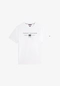 Tommy Hilfiger BRAND LOVE MONO STACK TEE - Print T-shirt - white