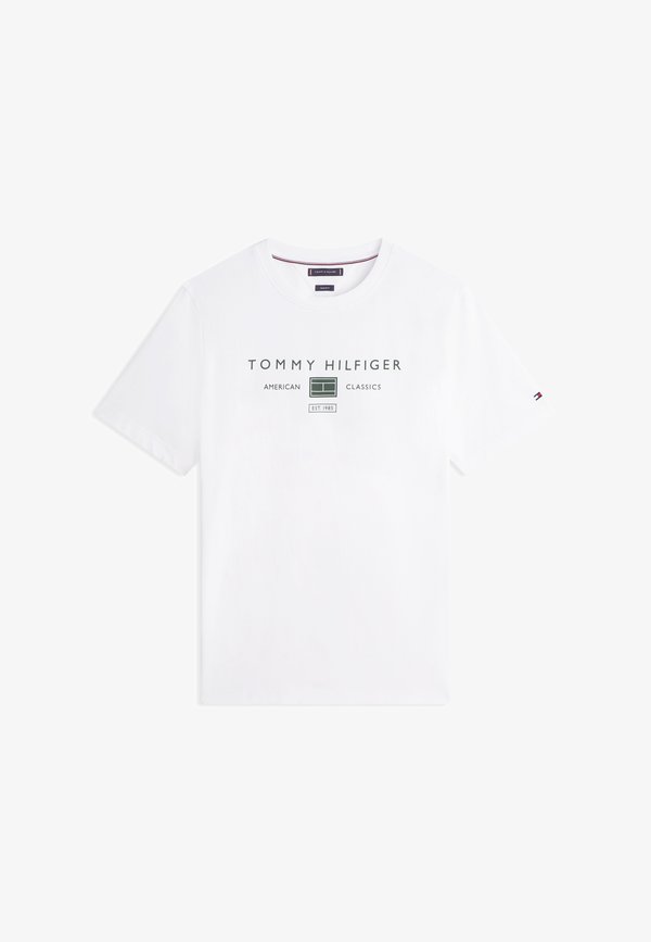 Tommy Hilfiger BRAND LOVE MONO STACK TEE - Print T-shirt - white