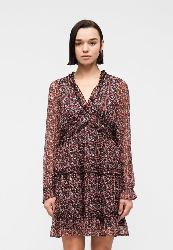 Vero Moda VMSMILLA Midi - Day dress - black birte