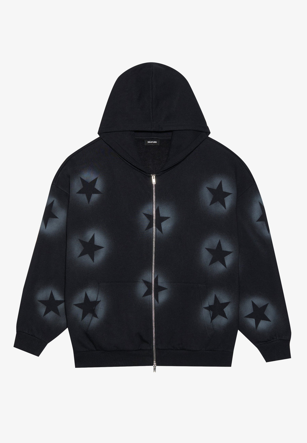 YOURTURN UNISEX TERRY OVERSIZED FIT ZIP-UP HOODIE