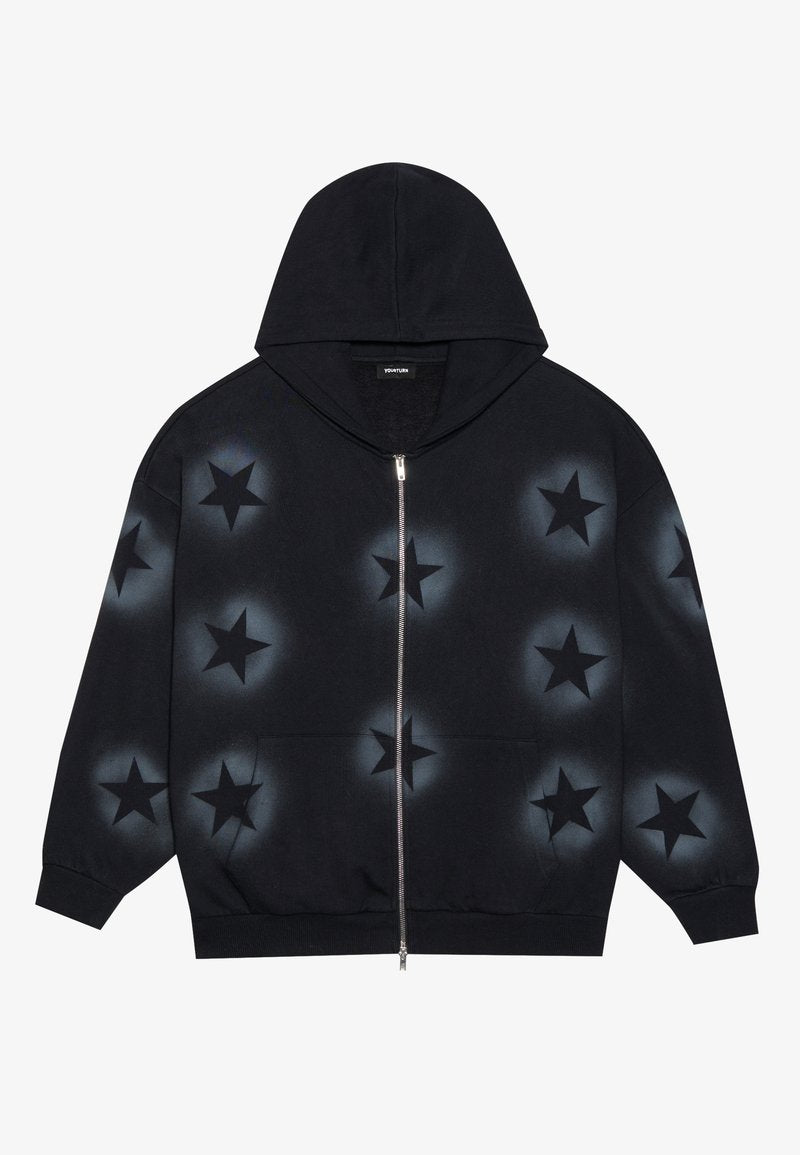 UNISEX TERRY OVERSIZED FIT ZIP-UP HOODIE Media 1