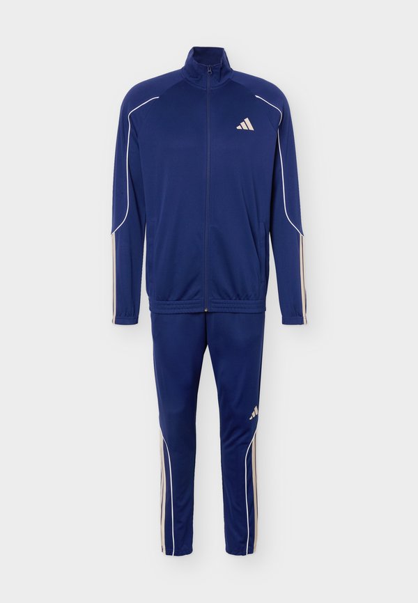 adidas Sportswear STADIUM 3 STRIPES TRACKSUIT - Tracksuit - dark blue/beige
