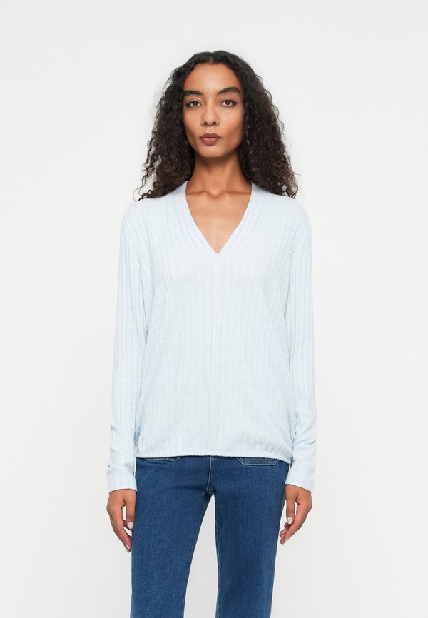 TOM TAILOR V NECK COSY - Jumper - light fjord blue