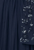 Maya Deluxe Maternity FLORAL EMBELLISHED BELL SLEEVE MAXI