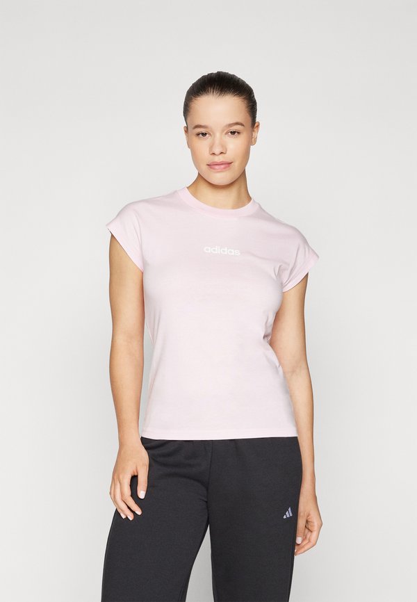 adidas Sportswear ESSENTIALS LINEAR - Basic T-shirt - clear pink/white