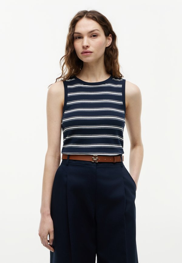 Tommy Hilfiger TANK - Top - dark night navy/ecru