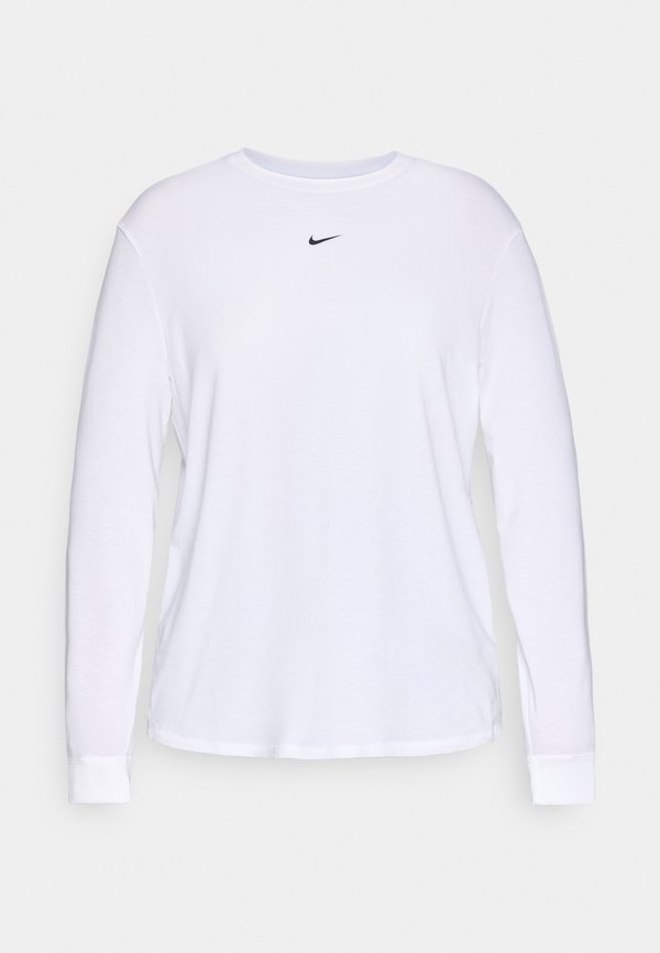 Nike Performance ONE RELAXED TOP - Long sleeved top - white/black