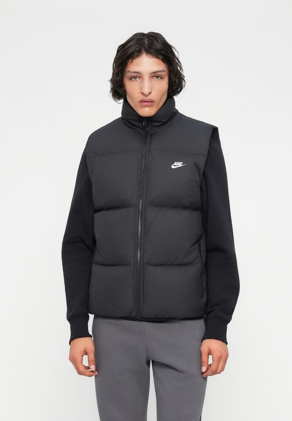 Nike Sportswear CLUB PUFFER VEST - Waistcoat - black/white