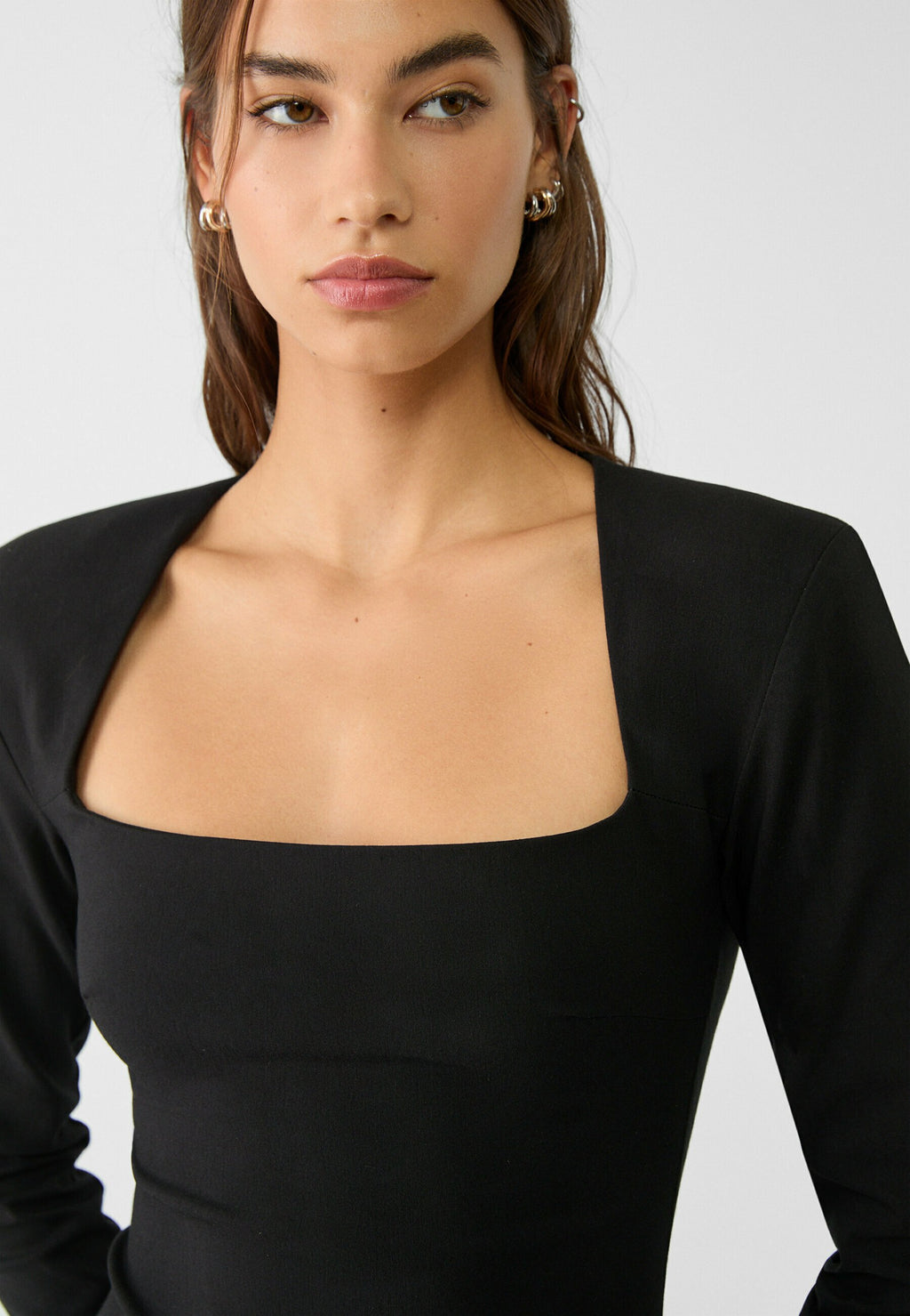 Stradivarius SHORT WITH SQUARE-CUT NECKLINE