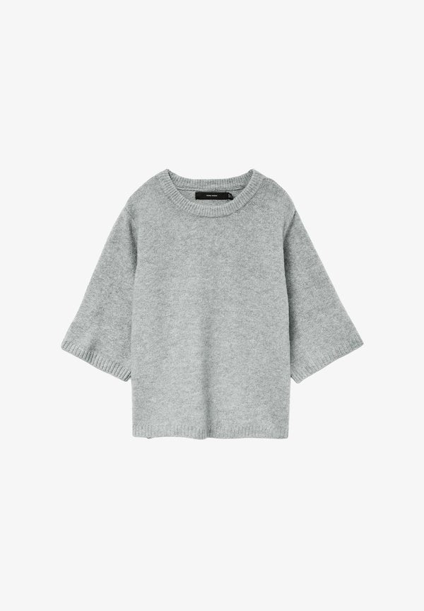 Vero Moda Knitted VMBOOM Knitted - Top - light grey melange