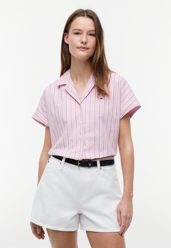 Tommy Hilfiger Button-down blouse - liquorice/pink