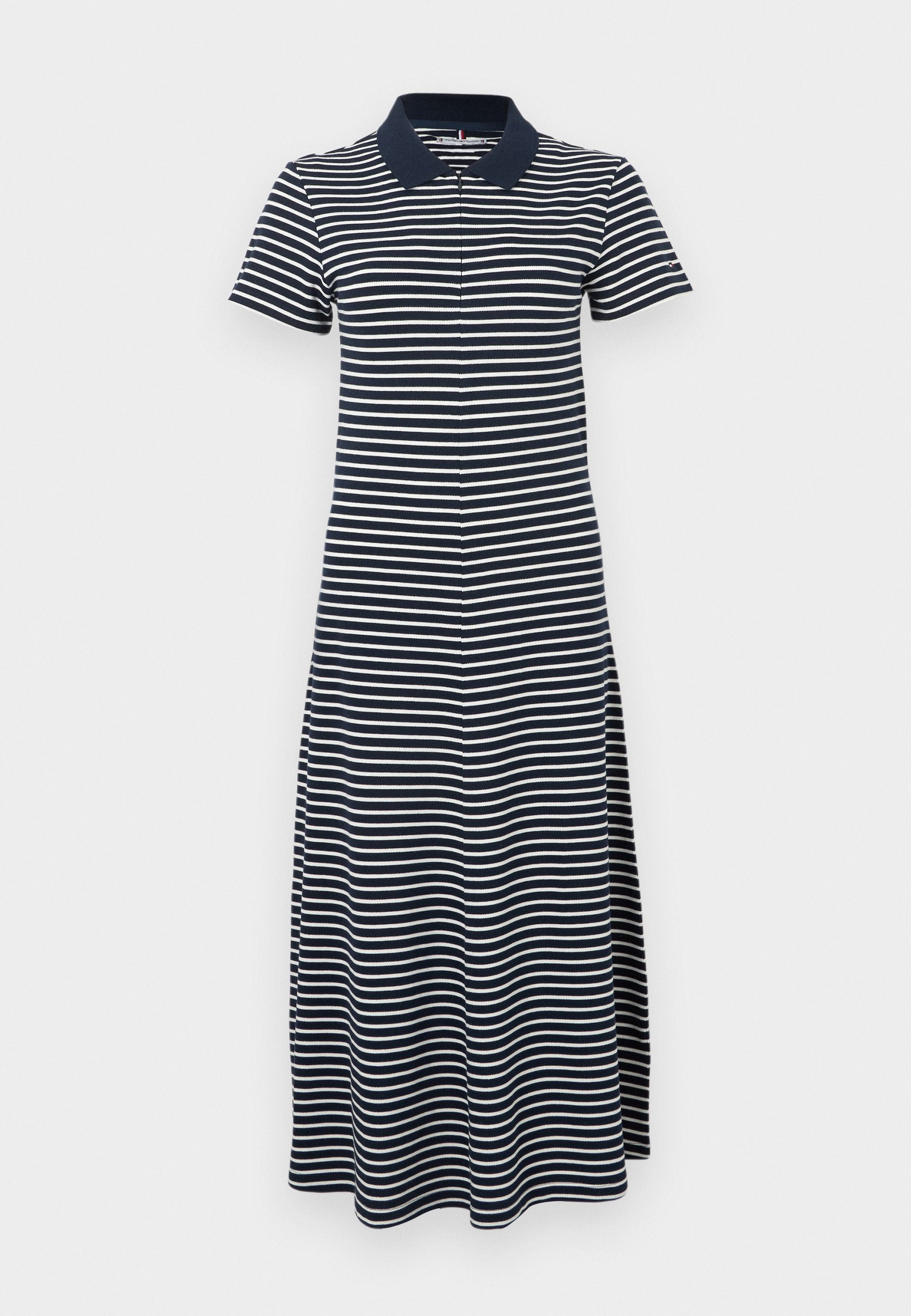ZIP MAXI SHORT SLEEVE POLO DRESS Media 1