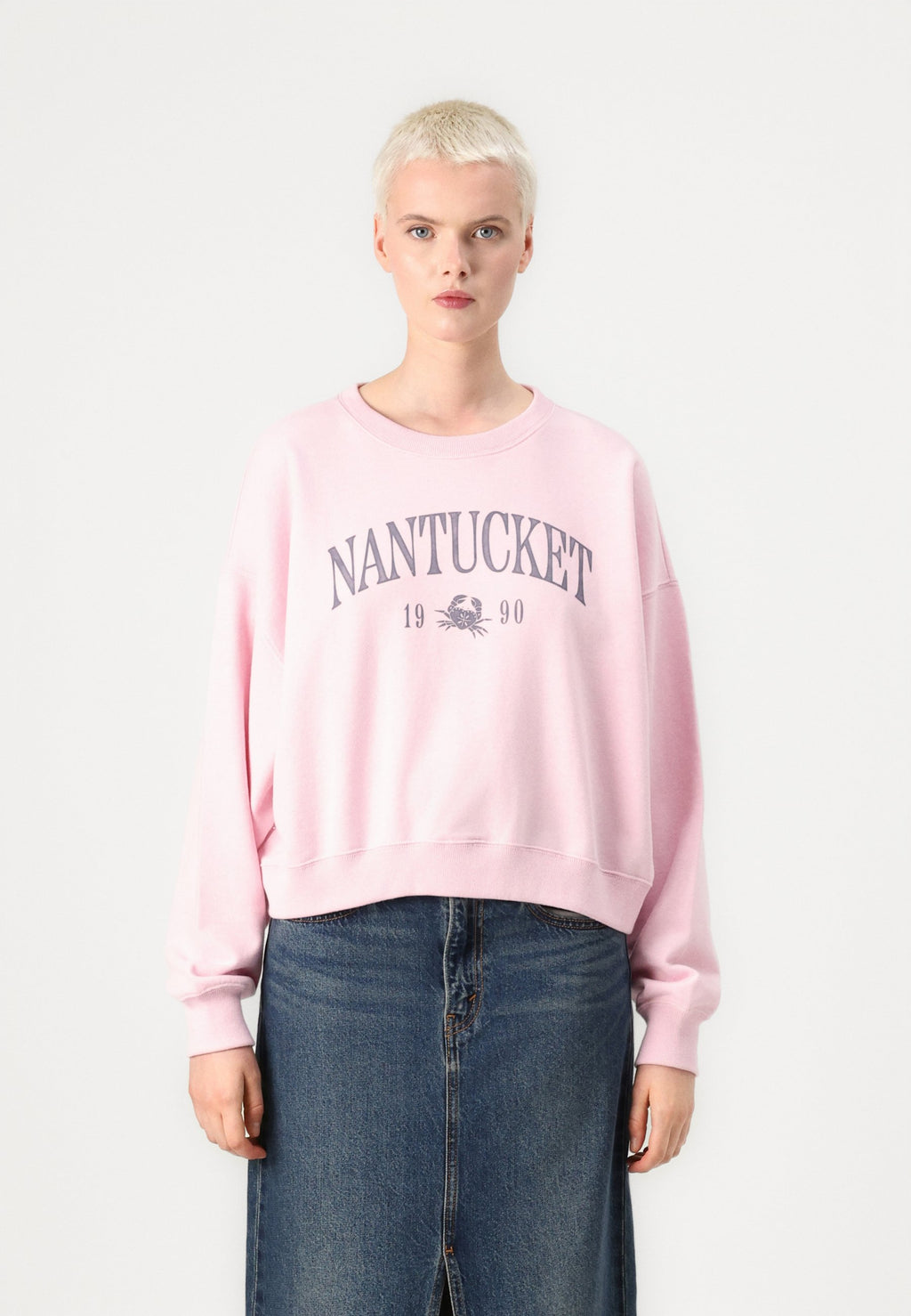 Hollister Co. NOSTALGIA PRINT TREND CREW