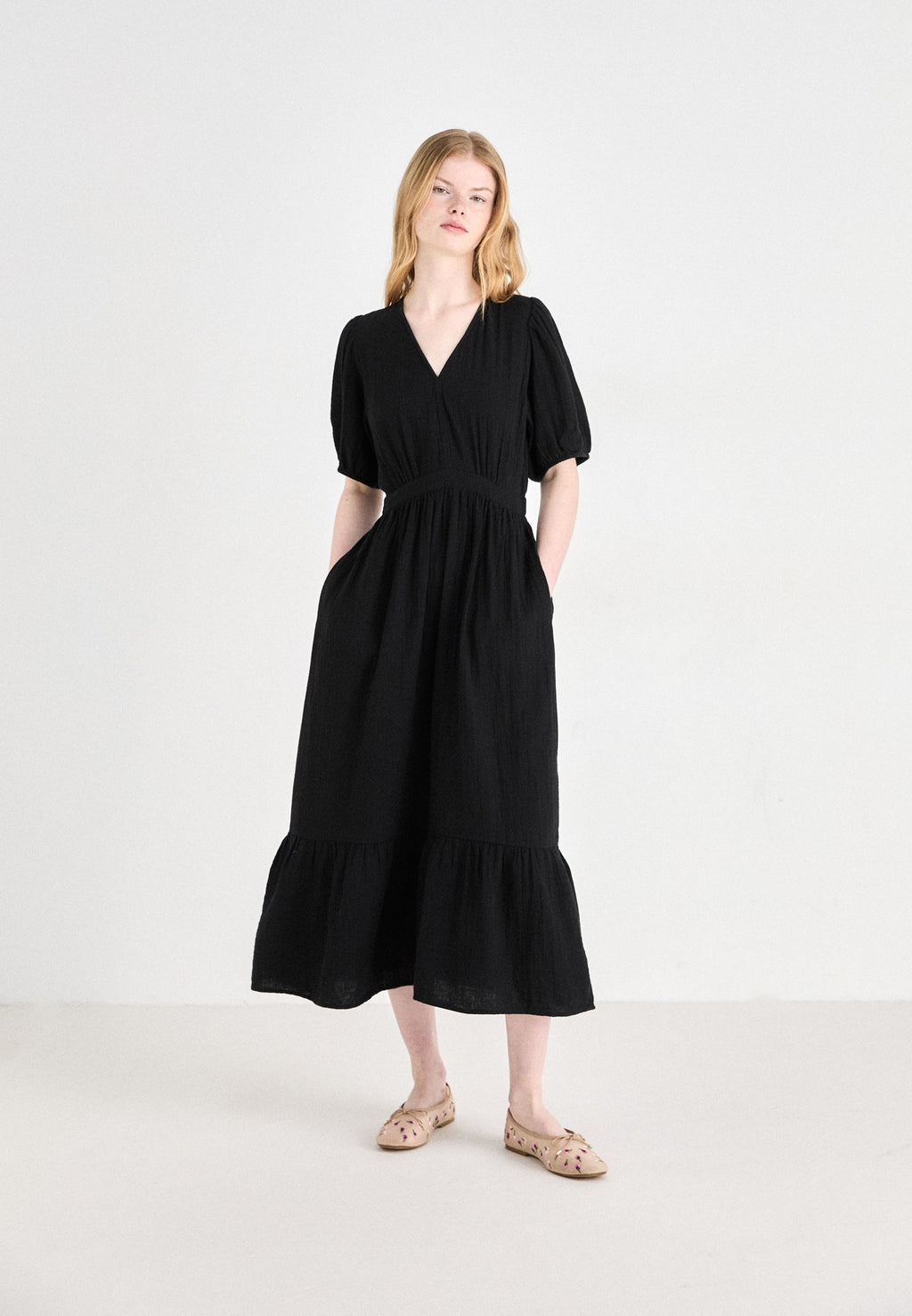 GAP TIERED GAUZE MAXI