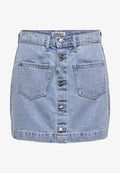 ONLY Denim ONLAMAZING Denim Denim Short - A-line skirt - light blue denim