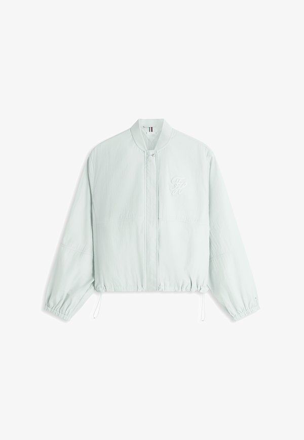 Tommy Hilfiger LOGO EMBROIDERY BALLOON SLEEVE BOMBER JACKET - Bomber Jacket - light blue