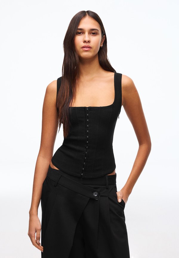Bershka BENGALINE STRAPPY - TOP 00930710 - Blouse - black
