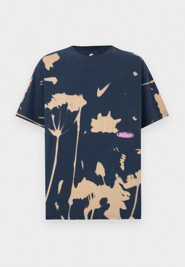 Nike Sportswear TEE FLORAL - Print T-shirt - dark obsidian/sanddrift