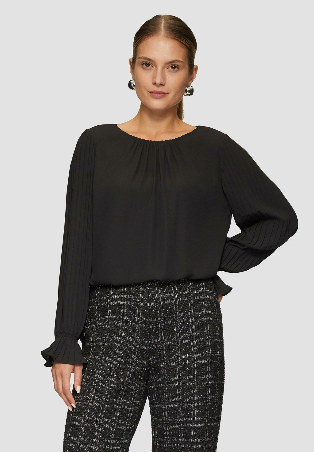 s.Oliver BLACK LABEL MIT PLISSEEÄRMELN