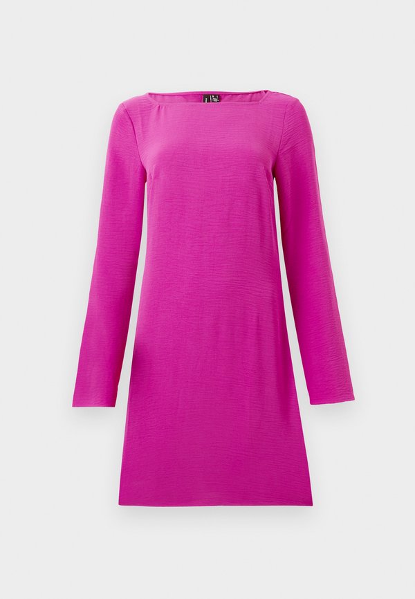 Vero Moda VMMATHILDAALVA SQUARE SHORT DRESS - Day dress - festival fuchsia