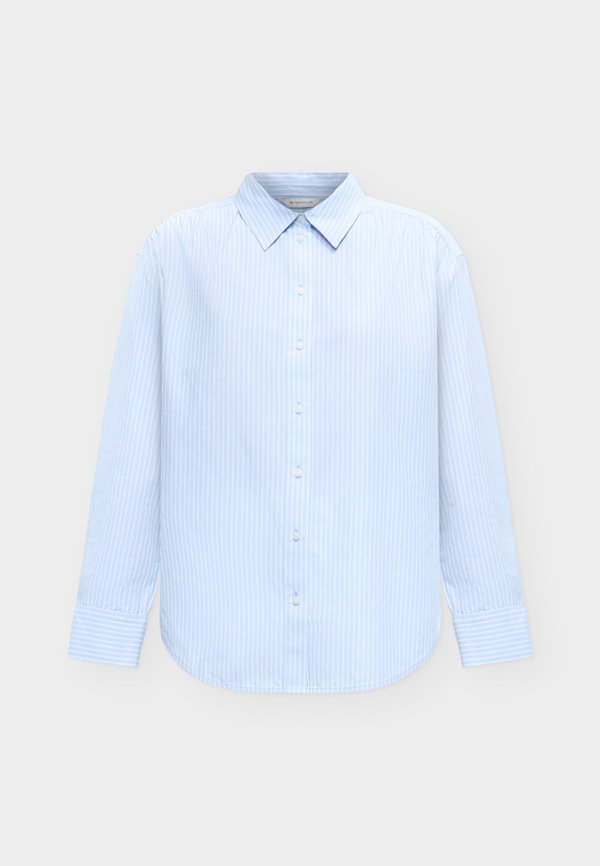 TOM TAILOR Button-down blouse - mid blue white stripe