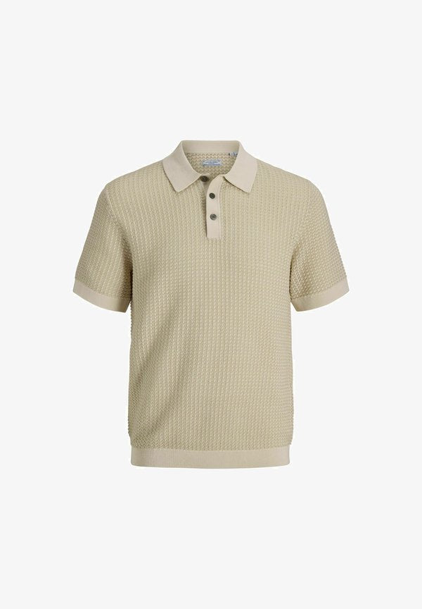 Jack & Jones Knitted Knitted - Polo shirt - whitecap gray