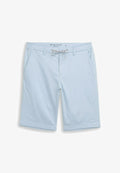 TOM TAILOR TOM TAILOR HOSEN & CHINO CHINO SHORTS MIT KORDELZUG - Shorts - light blue grey