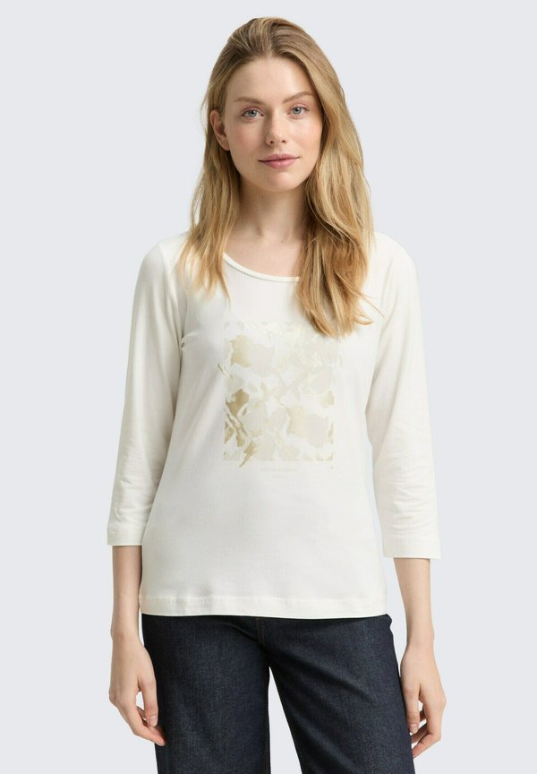 TOM TAILOR MIT PRINT - Long sleeved top - whisper white