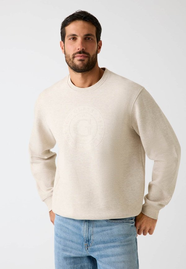 Guess MIT GEPRÄGTEM LOGO - Sweatshirt - beige