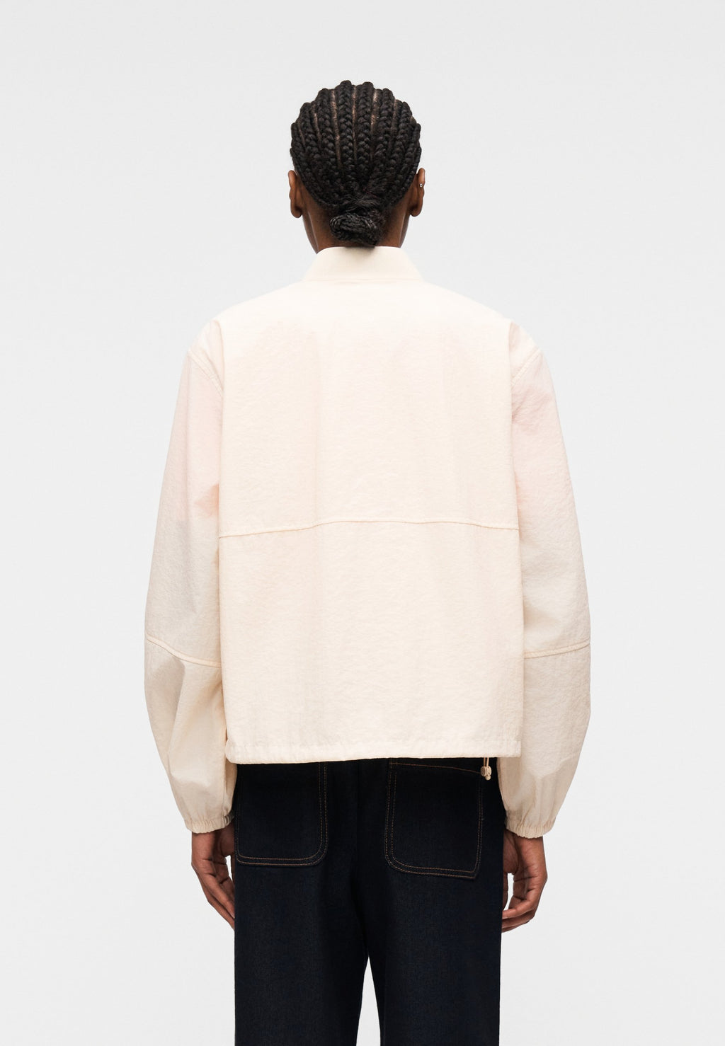 LOGO EMBROIDERY BALLOON SLEEVE BOMBER JACKET Media 4