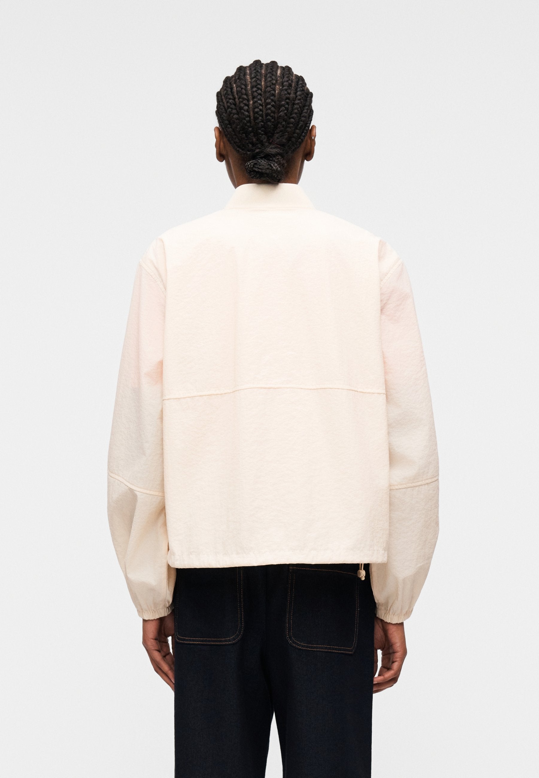 LOGO EMBROIDERY BALLOON SLEEVE BOMBER JACKET Media 4