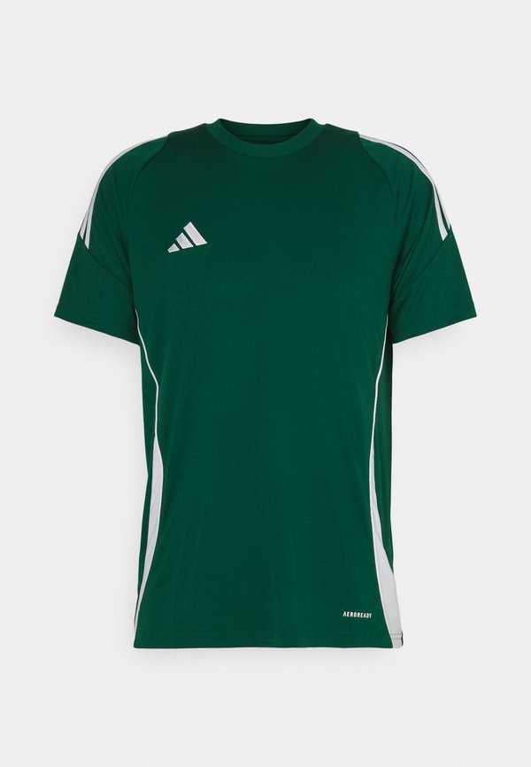 adidas Performance TIRO24 JERSEY - Sports T-shirt - team dark green/white