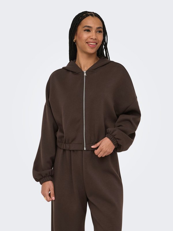 ONLY Zip-up sweatshirt - bracken