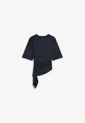 Bershka GATHERED SHORT SLEEVE - T-SHIRT 01429360 - Print T-shirt - royal blue