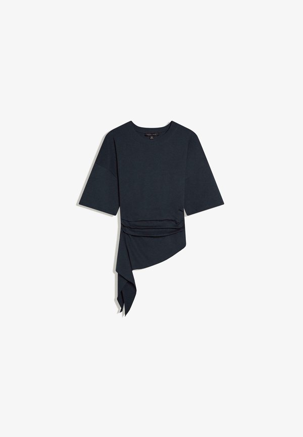 Bershka GATHERED SHORT SLEEVE - T-SHIRT 01429360 - Print T-shirt - royal blue