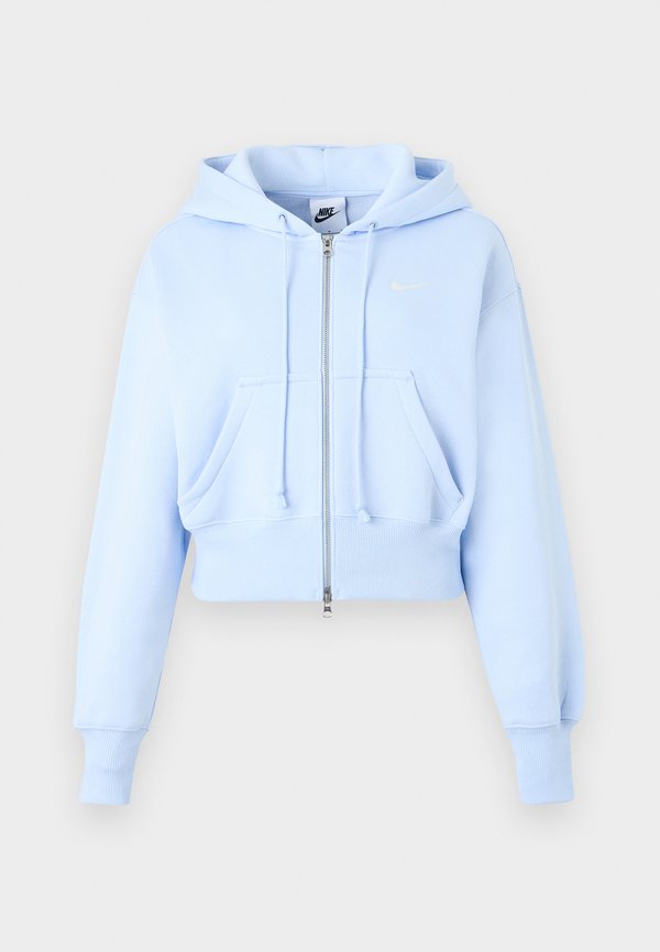 Nike Sportswear CROP - Zip-up sweatshirt - hydrogen blue/sail