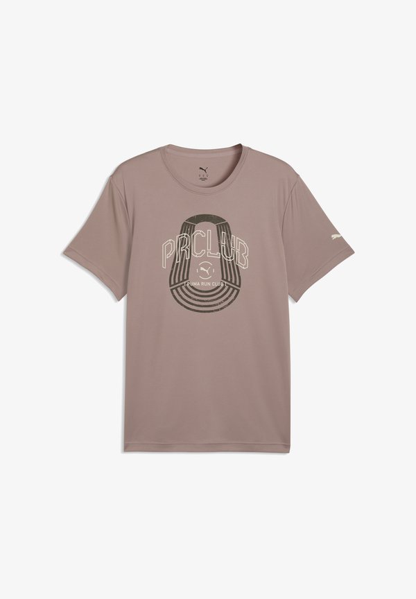 Puma RUN CLUB GRAPHIC - Sports T-shirt - sandstone