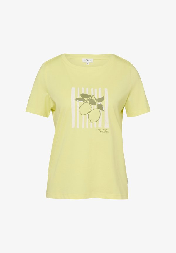 s.Oliver T-SHIRT - Print T-shirt - limettengrün