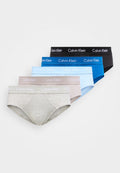 Calvin Klein Underwear HIP BRIEF 5 PACK COTTON STRETCH - Briefs - classic blue/porpoise/black/grey