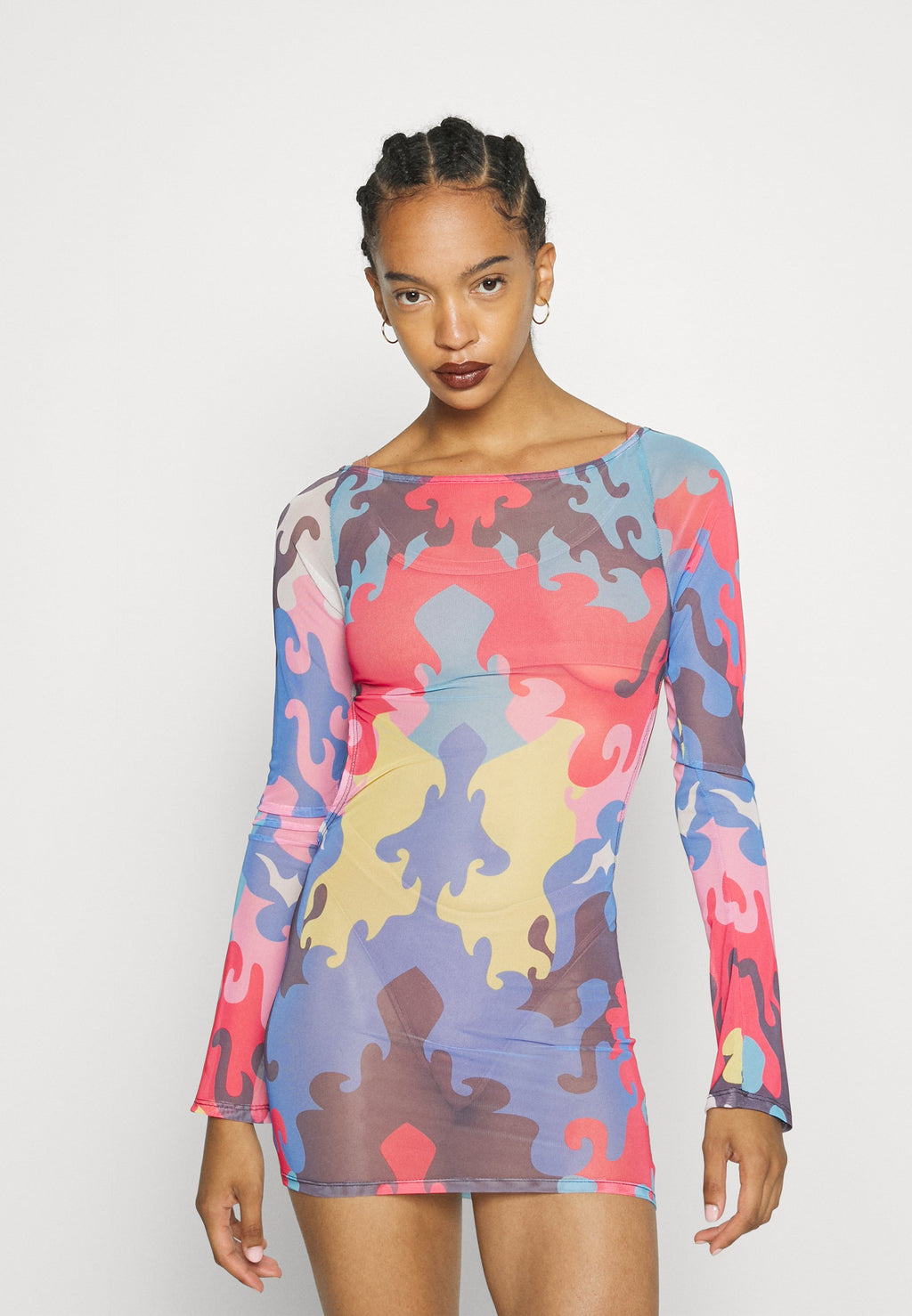 Jaded London BACKLESS LONG SLEEVE DRESS