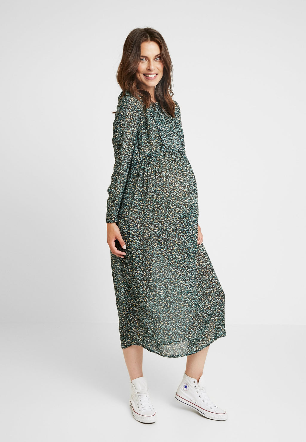 Paula Janz Maternity DRESS MAGIC GARDEN LONG NURSING