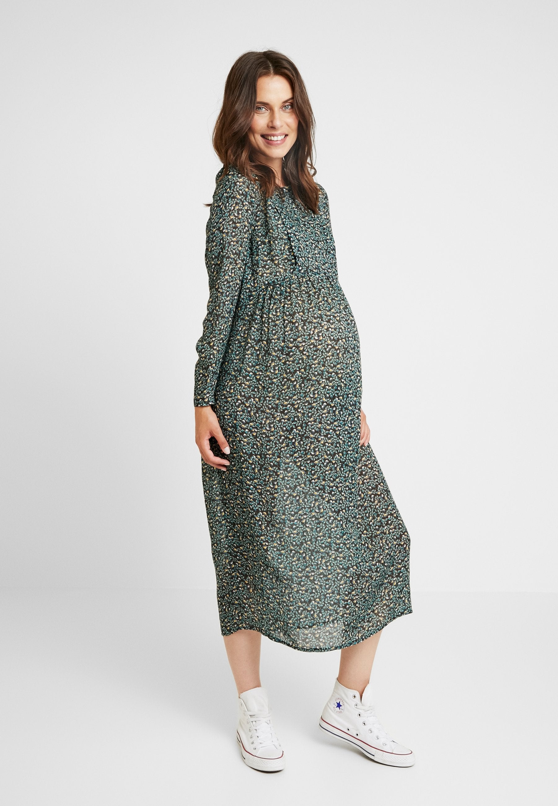 Paula Janz Maternity DRESS MAGIC GARDEN LONG NURSING