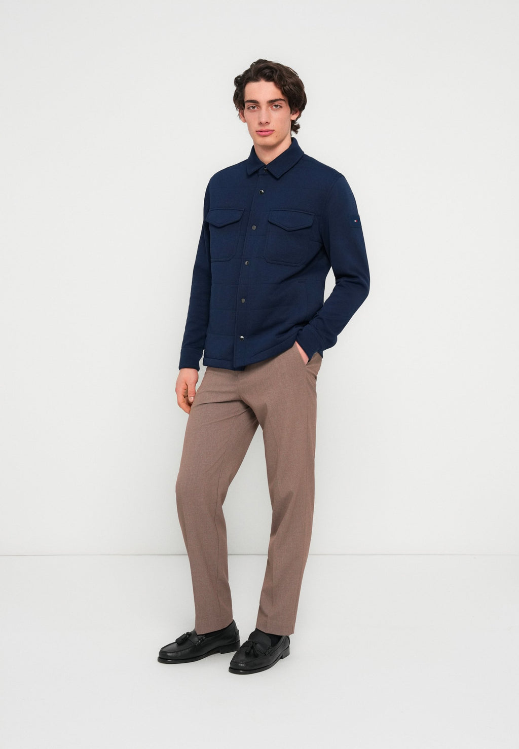 FLAP POCKET INTECHNO KNIT SHIRT JACKET Media 2