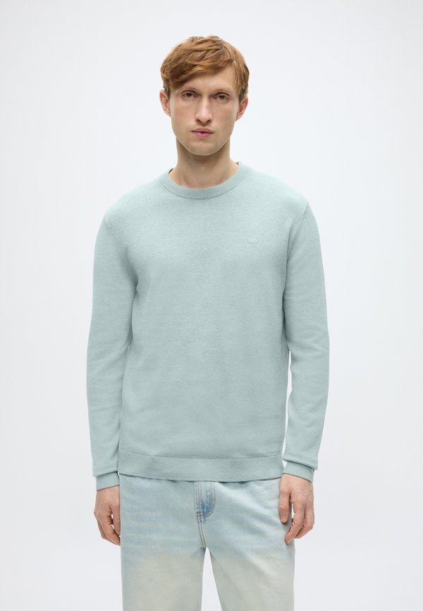 TOM TAILOR BASIC CREWNECK - Jumper - soft greyish green melange